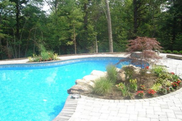 Paver Stone Pool Deck Middleton MA